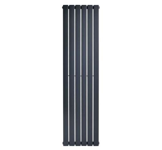 Вертикальный дизайнерский радиатор отопления ARTTIDESIGN Livorno 6/1800/408/50 серый матовый