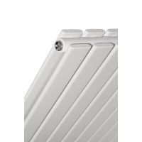 Вертикальний дизайнерский радиатор отопления ARTTIDESIGN Livorno ІІ 8/600/544 белый матовий
