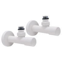 Комплект дизайн кранів Artti подовжений 1/2” x 1/2” білий матовий