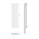 Вертикальный дизайнерский радиатор отопления ARTTIDESIGN Livorno II 7/1600/476/50 чёрный матовий