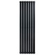 Вертикальний дизайнерський радіатор опалення ARTTIDESIGN Livorno 7/1600/476/50 чорний матовий