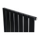 Вертикальный дизайнерский радиатор отопления ARTTIDESIGN Livorno 7/1600/476/50 чёрный матовий