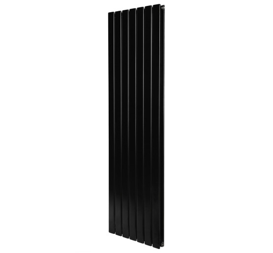 Вертикальный дизайнерский радиатор отопления ARTTIDESIGN Livorno II 7/1600/476/50 чёрный матовий