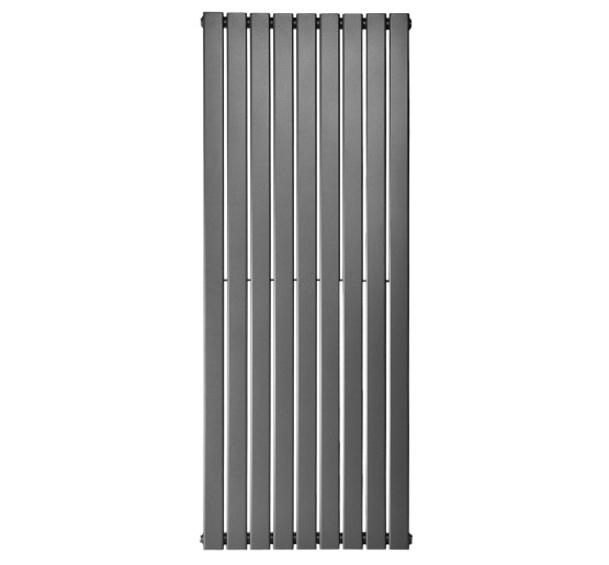 Дизайнерский вертикальный радиатор отопления ARTTIDESIGN Livorno 9/1800/612/50 серый матовый.