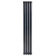 Вертикальний дизайнерський радіатор опалення ARTTIDESIGN Rimini II 4/1800/236/50 чорний матовий