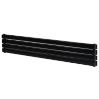 Горизонтальний дизайнерський радіатор опалення Artti Livorno ІІ G 4/272/1800 чорний матовий