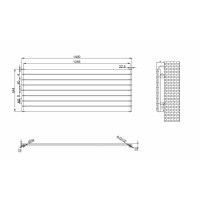 Горизонтальний дизайнерський радіатор опалення ARTTIDESIGN Livorno G 8/544/1400 білий матовий