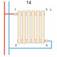 Вертикальный дизайнерский радиатор отопления ARTTIDESIGN Terni 6/1800/354 серый матовий