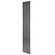 Вертикальный дизайнерский радиатор отопления ARTTIDESIGN Livorno 5/1600/340/50 серый матовий