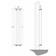 Вертикальний дизайнерський радіатор опалення ARTTIDESIGN Livorno 5/1800/340/50 чорний матовий
