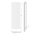 Вертикальный дизайнерский радиатор отопления ARTTIDESIGN Livorno 9/1800/612/50 чёрный матовий