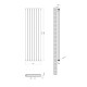 Вертикальный дизайнерский радиатор отопления ARTTIDESIGN Livorno II 7/1600/476/50 серый матовий