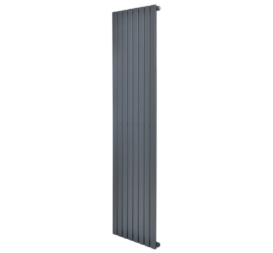 Вертикальный дизайнерский радиатор отопления ARTTIDESIGN Terni 8/1800/472 серый матовый