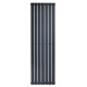 Вертикальный дизайнерский радиатор отопления ARTTIDESIGN Livorno 7/1600/476/50 серый матовый