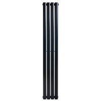 Вертикальный дизайнерский радиатор отопления ARTTIDESIGN Rimini 4/1500/236 чёрный матовий