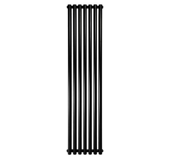 Вертикальний дизайнерський радіатор опалення ARTTIDESIGN Matera II 7/1800/413/50 чорний матовий