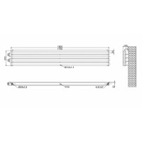 Горизонтальный дизайнерский радиатор отопления ARTTIDESIGN Livorno ІІ G 4/272/1800 серый матовий
