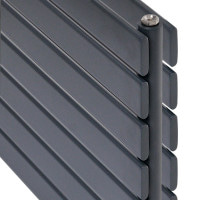 Горизонтальный дизайнерский радиатор отопления ARTTIDESIGN Livorno ІІ G 7/476/1600/50 сірий матовий