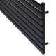 Горизонтальный дизайнерский радиатор отопления ARTTIDESIGN Livorno G 8/544/1400 чёрный матовый