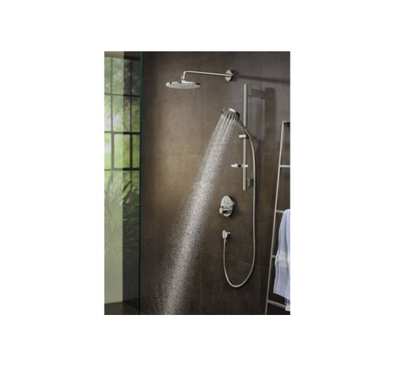 Верхний душ Hansgrohe Raindance S 240 Showerpipe PowderRain 1jetP с держателем (27607000)
