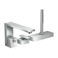 Змішувач Axor Edge на край ванни на 3 отвори Diamond Cut, Chrome (46431000)