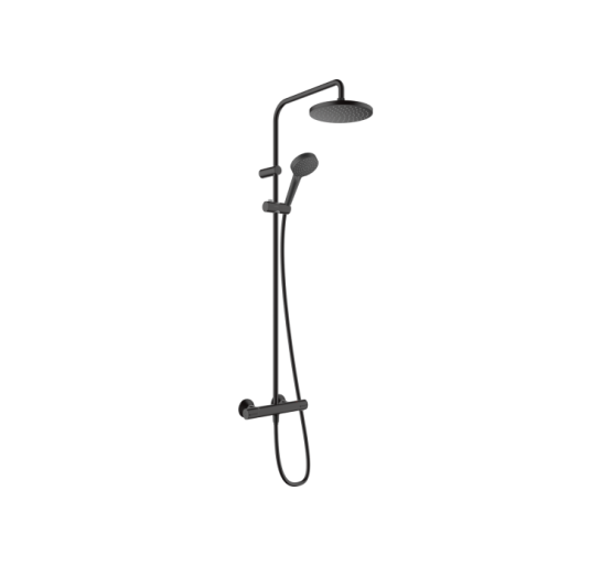 Душова система Hansgrohe Vernis Blend Showerpipe 200 1jet з термостатом Matt Black (26276670)
