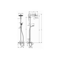 Душевая система Hansgrohe Crometta S Showerpipe 240 1jet для ванны с термостатом (27320000)