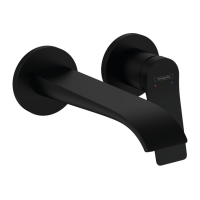 Смеситель Hansgrohe Vivenis 195 для умывальника из стены Matt Black (75050670)