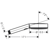 Ручной душ Hansgrohe Pulsify Select Activation 105 3jet Matt Black (24100670)