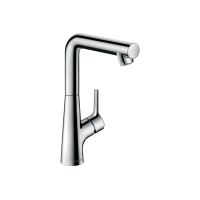 Смеситель Hansgrohe Talis S 210 для умывальника с донным клапаном и поворотным изливом 120* (72105000)
