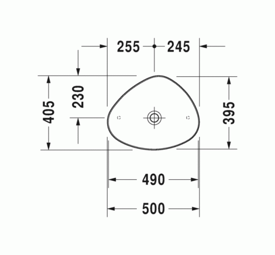 Умывальник Duravit CAPE COD на столешницу 50x40.5 см (2339503200) белый шелковисто-матовый