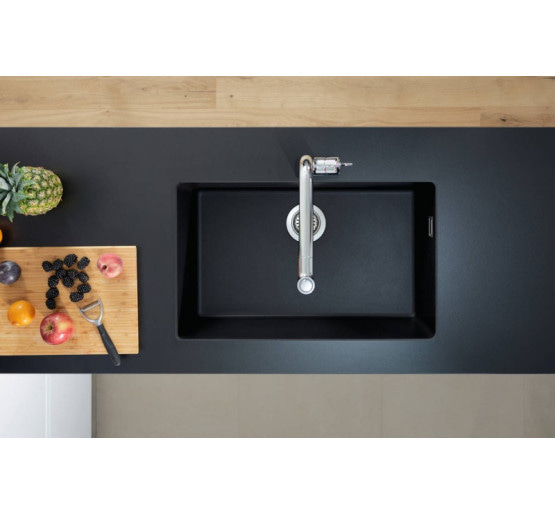 Кухонная мойка Hansgrohe S510-U660 под столешницу 710х450 Graphiteblack (43432170)