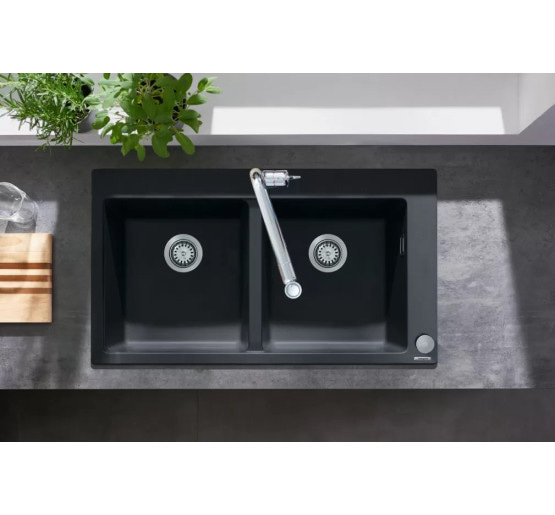 Кухонная мойка Hansgrohe C51-F770-05 Сombi 880x510 370/370 Select со смесителем, chrome (43216000)