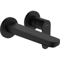 Змішувач Hansgrohe Rebris S для раковини зі стіни прихований монтаж 200 мм, Matt Black (72528670)