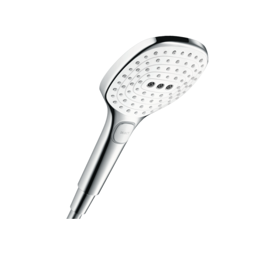 Ручной душ Hansgrohe Raindance Select E 120 3jet EcoSmart белый/хромированный: 9л/мин (26521400)