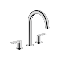 Смеситель Hansgrohe Vernis Shape для умывальника на 3 отверстия с донным клапаном pop-up Chrome (71563000)