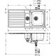 Кухонна мийка Hansgrohe S4111-F540 на стільницю 1075х505 з сифоном (43342800) Stainless Steel