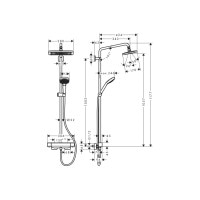 Душова система Hansgrohe Croma E Showerpipe 280 1jet з термостатом (27630000)