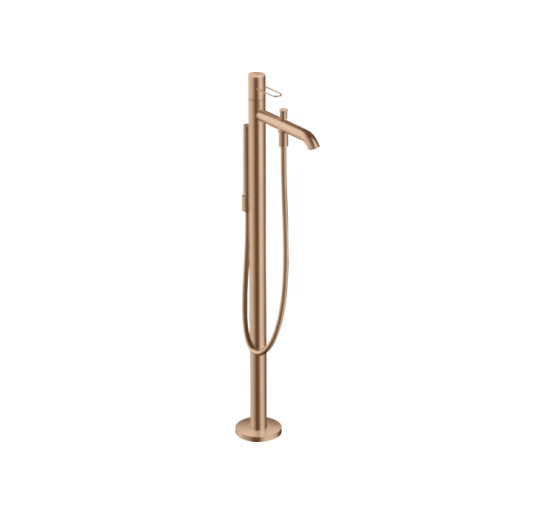 Смеситель Axor Uno для напольной ванны: ручка Loop, цвет Brushed Red Gold 38442310