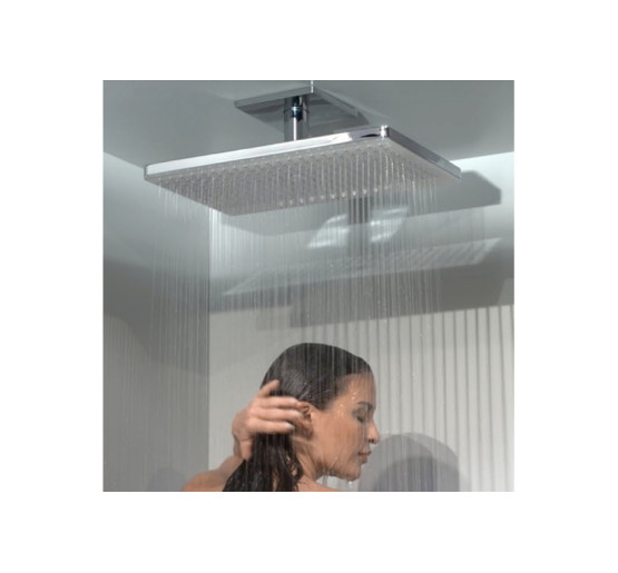Верхний душ Hansgrohe Rainmaker Select 460 2jet с держателем к потолку White/Chrome (24004400)