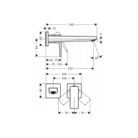 Смеситель Hansgrohe Metropol для раковины со стены 225 мм Brushed Bronze (32526140)