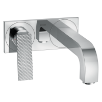 Змішувач Axor Citterio 220 Lever rhombic cut для раковини зі стіни на пластині Chrome 39171000