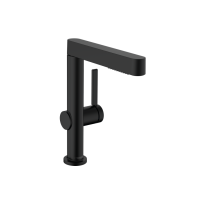 Змішувач Hansgrohe Finoris 230 для умивальника з поворотним висувним носиком 2JET і донним клапаном push-open Matt Black (76063670)