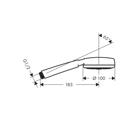 Ручний душ Hansgrohe Crometta 100 1jet EcoSmart 9л/хв: білий/хромований (26828400)