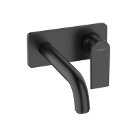 Змішувач Hansgrohe Vernis Shape для раковини зі стіни прихованого монтажу 205 мм Matt Black (71578670)