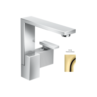 Змішувач Axor Edge 190 для раковини з боковою ручкою Ddiamond Cut, Polished Brass 46021930