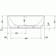 Ванна пристінна Duravit LUV 180x95 см з ніжками та панеллю, DuraSolid® (700433000000000)