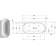 Ванна пристенная Duravit LUV 180x95 см левосторонняя с ножками и панелью, DuraSolid® (700431000000000)