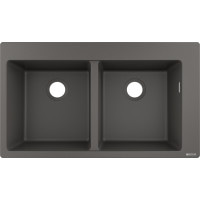 Кухонная мойка Hansgrohe S510-F770 770х510 две чаши 370/370 Stonegrey (43316290)