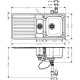 Кухонная мойка Hansgrohe S4113-F540 на столешницу 1075х505 с сифоном automatic (43339800) Stainless Steel